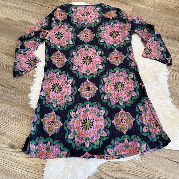 🛍️ 4/$20 J Crew Mandala Swim Cover Tunic Crinkle Gauze XS - Picture 7 of 7